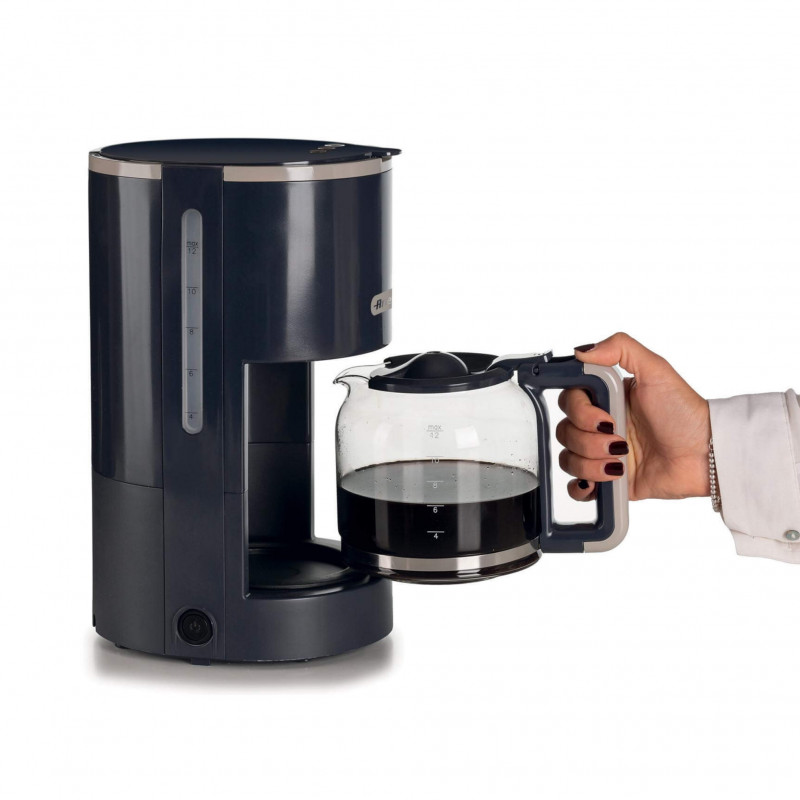 Cafetiera cu filtru Ariete BREAKFAST 1394/00, 12 cesti, 0.600L, Fereastra nivel apa, Gri închis