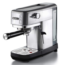 Espressor manual Ariete ESPRESSO METAL SLIM 1380/10, 1300W, 15 bar, 1.1 L, Lungimea cafelei personalizabila, Cafea macinasa si doze ESE, Inox
