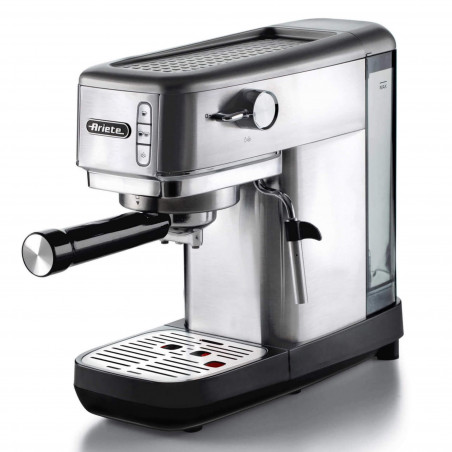 Espressor manual Ariete ESPRESSO METAL SLIM 1380/10, 1300W, 15 bar, 1.1 L, Lungimea cafelei personalizabila, Cafea macinasa si doze ESE, Inox