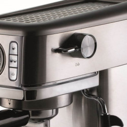 Espressor manual Ariete ESPRESSO METAL SLIM 1381/10, 1300W, 15 bar, 1.1 L, Manometru, Cafea macinata si doze ESE,  Inox