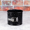 Forma de tort cu fund detasabil Kinghoff KH 1790, 16x13cm, Finisaj marmura, Otel carbon, Negru
