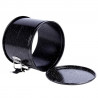 Forma pentru copt cu fund detasabil Kinghoff KH 1788, 12 cm, Pereti extensibili, Acoperire marmura, Otel, Negru