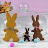 Set 3 forme pentru biscuiti iepuras Dr.Oetker 1876, 3 dimensiuni, Otel inoxidabil, Argintiu