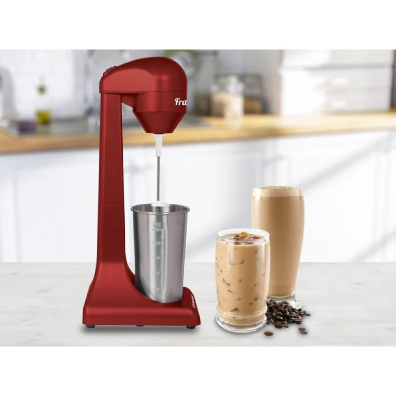 Mixer frappe Beper BP.690, 100W, 500 ml, 2 viteze, Mixer Inox, Rosu/inox