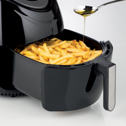 Friteuza cu aer cald Ariete AIRY FRYER XXL 4618/00, 1800W, 5.5L, 7 programe, Timer, Display LCD tactil, Negru