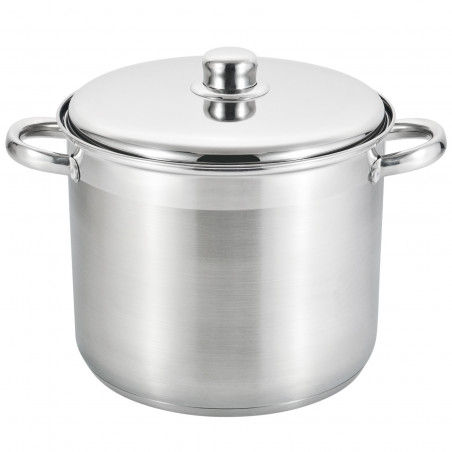 Oala cu capac metalic Rosberg R51211B26S, 26x21 cm, 11 L, Inductie, Inox