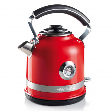 Cana electrica Ariete MODERNA 2854/00, 2000W, 1,7 L, Termometru, 360° rotativa, Filtru detasabil, Rosu
