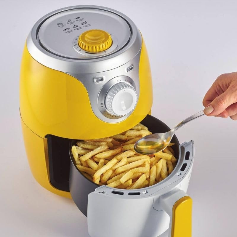 Friteuza cu aer cald Ariete AIRY FRYER MINI 4615/00, 1000W, 2 L, 80-200°C, Timer, Galben