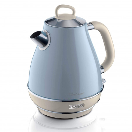 Fierbător electric VINTAGE 2869/05, 2000W, 1.7 l, Filtru detașabil, Fereastră de apă, 360C bază fără fir, Albastru