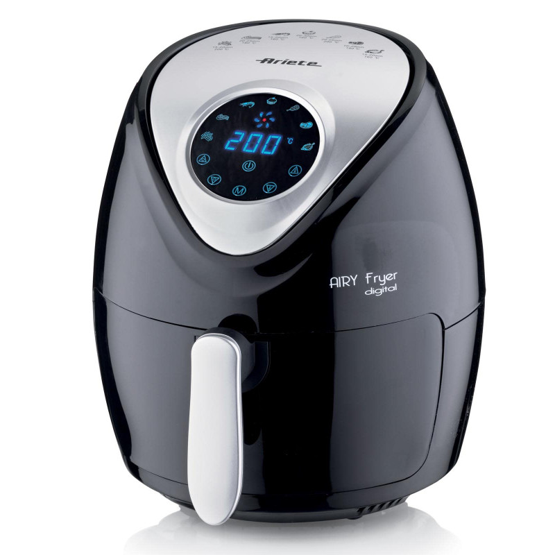 Friteuza cu aer cald Ariete AIRY FRYER DIGITAL 4616/00, 1300W, 2.6 L, 7 programe, Pana la 200°C, LCD touch display, Timer, Negru