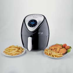Friteuza cu aer cald Ariete AIRY FRYER DIGITAL 4616/00, 1300W, 2.6 L, 7 programe, Pana la 200°C, LCD touch display, Timer, Negru
