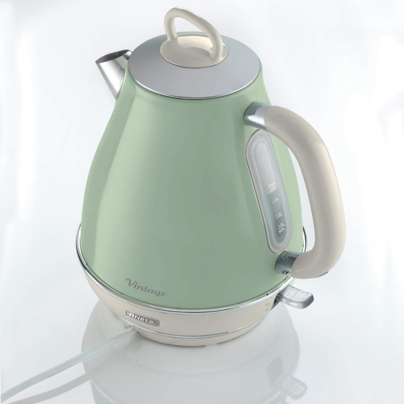 Fierbător electric VINTAGE 2869/04, 2000W, 1,7 l, Filtru detașabil, Fereastră de apă, 360C bază fără fir, Verde