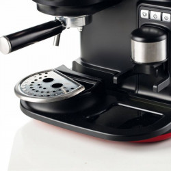 Espressor manual Ariete ESPRESSO MODERNA 1318/00, 1080W, 15 bar, 0.8 L, Rasnita de cafea incorporata, Spumare lapte, Rosu