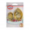 Set 3 modelatoare biscuiti Dr.Oetker 1878, Ou, Iepuras, Miel, Otel inoxidabil, Argintiu