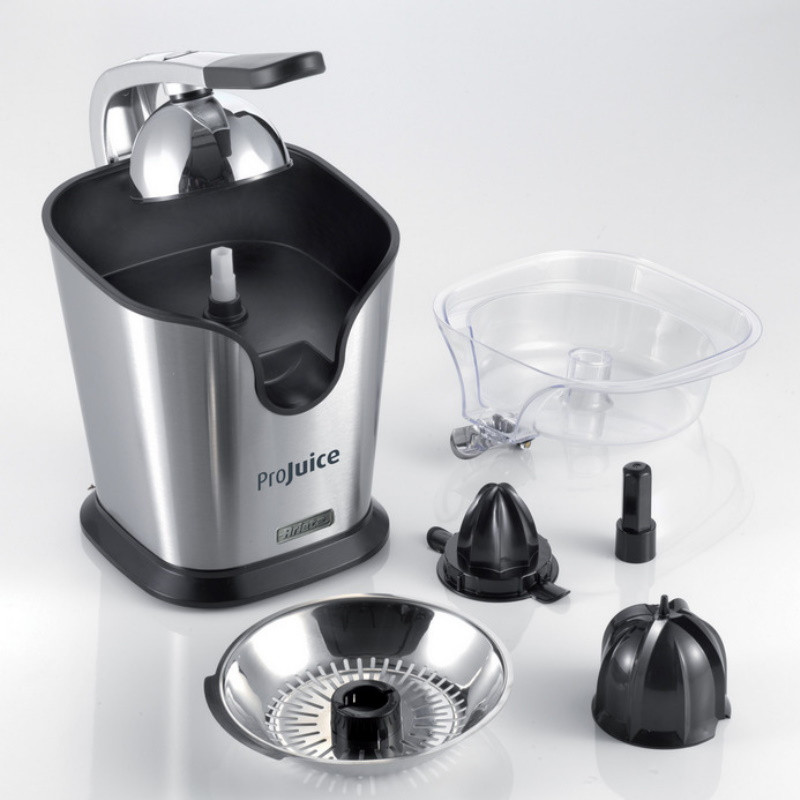 Presa electrica pentru citrice Ariete PRO JUICE 0411, 160W, Carcasa din otel, Con dublu cu clape, Inox