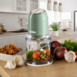 Tocator alimente Ariete VINTAGE 0438/04, 400W, 600 ml, 2 viteze, Otel inoxidabil, Pahar gradat, Verde