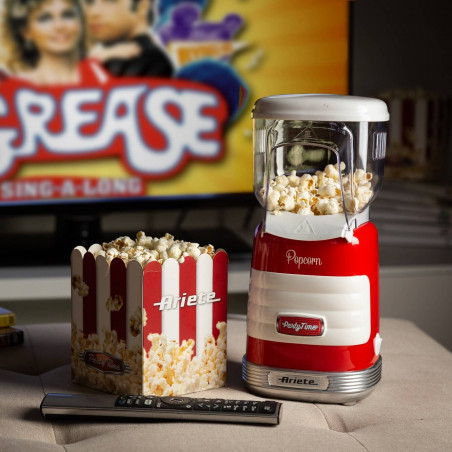 Aparat preparare popcorn cu aer cald Ariete PARTY TIME 2956/00, 1100W, Dispenser, Rosu