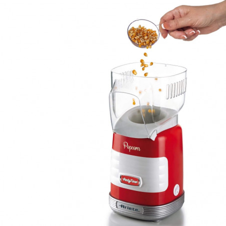 Aparat preparare popcorn cu aer cald Ariete PARTY TIME 2956/00, 1100W, Dispenser, Rosu