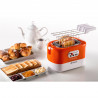 Prajitor de paine Ariete TOASTIME 0159/00, 700W, 2 felii, 3 functii, 9 trepte, Tava firimituri detasabila, Orange