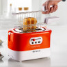 Prajitor de paine Ariete TOASTIME 0159/00, 700W, 2 felii, 3 functii, 9 trepte, Tava firimituri detasabila, Orange