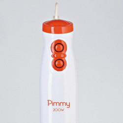 Blender manual Ariete PIMMY 0881/00, 200W, 2 viteze, Otel inoxidabil, Alb/Portocaliu
