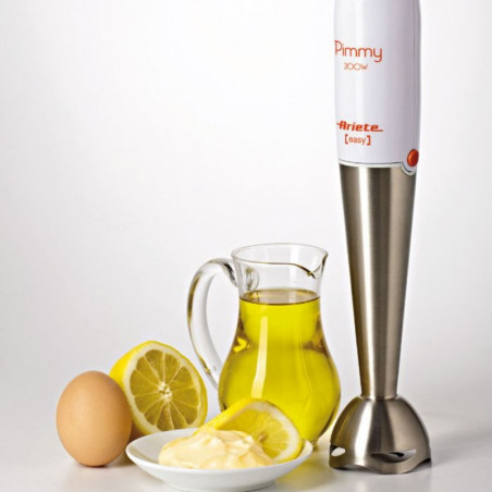 Blender manual Ariete PIMMY 0881/00, 200W, 2 viteze, Otel inoxidabil, Alb/Portocaliu