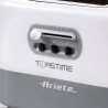 Prajitor de paine Ariete TOASTIME 0159/01, 700W, 2 felii, 3 functii, 9 trepte, Tava firimituri detasabila, Alb