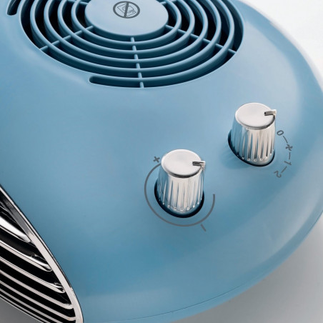 Aeroterma Ariete Vintage 2.0 8211/05, 2000W, 2 viteze, Aer cald/rece, Termostat, Functionare silentioasa, Albastru
