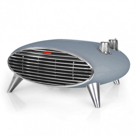 Aeroterma Ariete Vintage 2.0 8211/05, 2000W, 2 viteze, Aer cald/rece, Termostat, Functionare silentioasa, Albastru