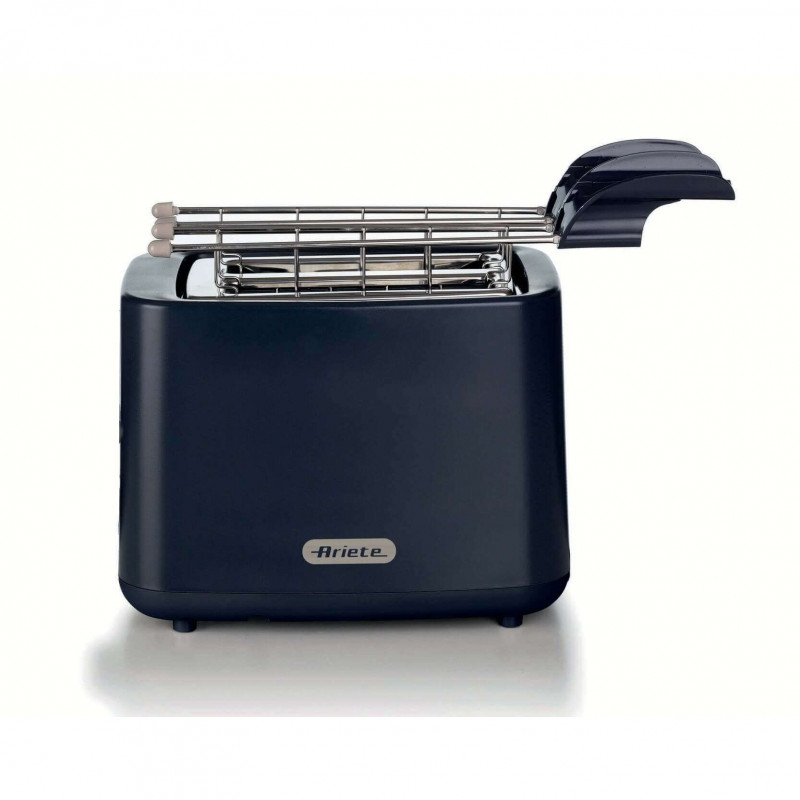 Prajitor de paine Ariete BREAKFAST 0157/03, 760W, 2 felii, Buton stop, 7 trepte, Tava dpentru firimituri detasabila, Negru