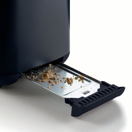 Prajitor de paine Ariete BREAKFAST 0157/03, 760W, 2 felii, Buton stop, 7 trepte, Tava dpentru firimituri detasabila, Negru