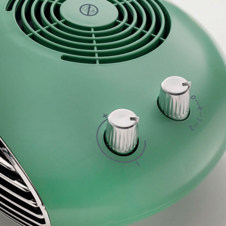Aeroterma Ariete Vintage 2.0 8211/04, 2000W, 2 trepte, Aer cald/rece, Termostat, Functionare silentioasa, Verde