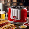 Aparat preparare hot-dog Ariete PARTY TIME 0206/00, 650W, 4 compartimente, 5 trepte, Functie Stop, Rosu