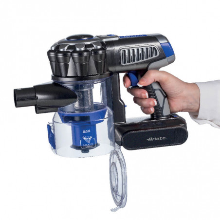 Aspirator vertical Ariete SCOPA 2722/00, 120W, 1 L, 2 viteze, Perie motorizata cu LED, Indicator baterie, Albastru