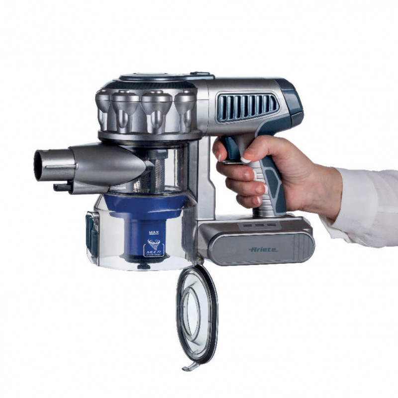 Aspirator vertical Ariete SCOPA Digital 2723/00, 200W, Motor digital, Filtrare aer HEPA, Lumini LED, Perie motorizata, Portocaliu