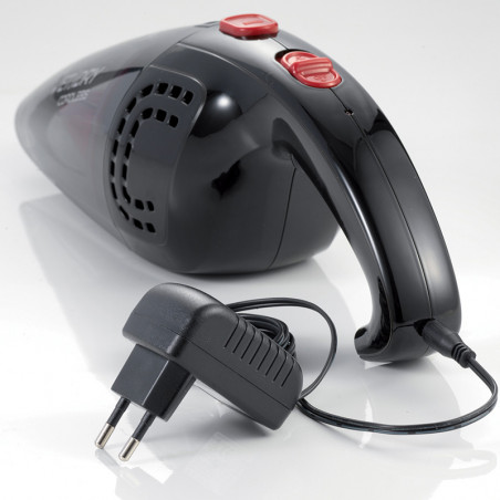 Aspirator de mână Ariete WET & DRY CORDLESS 2474/00, 400 ml, Baterie LI-Ion 1200 mAh/3.6V, Autonomie 12 min, Filtru lavabil, Negru/Negru