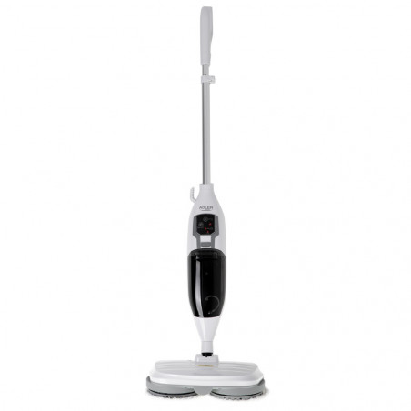 Mop cu aburi Adler AD 7052, 1300 W, 3 setari, 0.550 L, 2 capete rotative, 2 moduri de functionare, Incalzire rapida, Alb