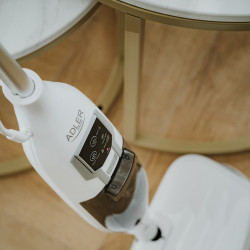 Mop cu aburi Adler AD 7052, 1300 W, 3 setari, 0.550 L, 2 capete rotative, 2 moduri de functionare, Incalzire rapida, Alb