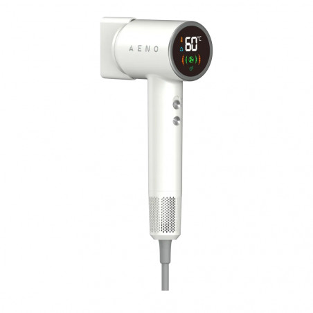 Uscător de păr AENO HD4 AHD0004, 1500W, motor fără perii, 3 viteze, 5 niveluri, 68 dB, afișaj LED, alb