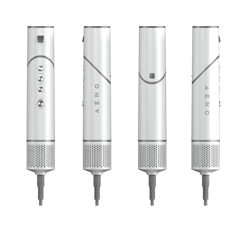 Uscator de par si aparat de coafat AENO HS1 AHS0001, 1200W, 4 viteze, 4 trepte, 7 atasamente, Ionizare, Alb