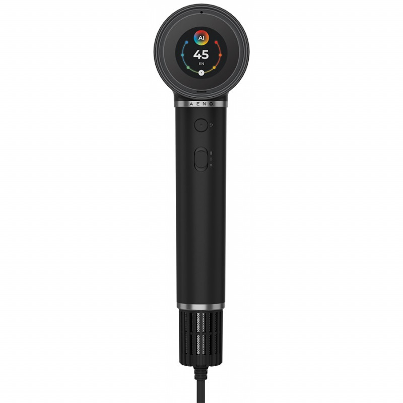Uscător de păr AI AENO HD5 AHD0005B, 1500W, Motor fără perii, 2 viteze, 3 niveluri, 67 dB, Control vocal, Negru