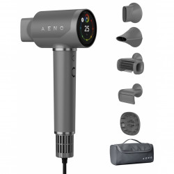 Uscator pentru par AI AENO HD5 AHD0005G, 1500W, Motor fara perii, 2 viteze, 3 trepte, 67 dB, Control vocal, Gri