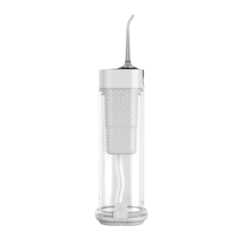 Irigator dentar AENO DI3 ADI0003, 5 V, 10 W, 240 ml, 140 psi, 5 moduri de curatare, 3 atasamente, Alb