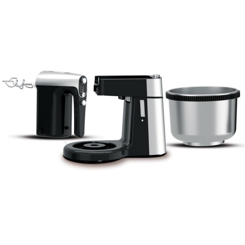 Mixer planetar Royalty Line cu bol RL-HM19015, 700W, 6 palete, 3 L, Turbo, 5 viteze, Negru/Inox