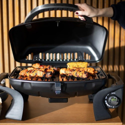 Gratar portabil pe gaz Livoo DOC275, 3.5kW, Aprindere automata, Negru
