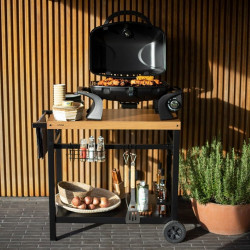 Gratar portabil pe gaz Livoo DOC275, 3.5kW, Aprindere automata, Negru