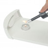 Tava servire la cald Brabantia 646996, 2 incalzitoare, Grill din aluminiu, Manere reci, Alb/Negru