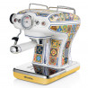 Espressor manual Ariete Positano 1389/1P, 850W, 15 bar, 0.9 L, Spumator de lapte, Cafea macinata si doze ESE, Alb/Galben