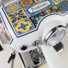 Espressor manual Ariete Positano 1389/1P, 850W, 15 bar, 0.9 L, Spumator de lapte, Cafea macinata si doze ESE, Alb/Galben