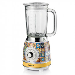 Blender Ariete Positano 0583/0P, 1000W, 1.5 L, 4 viteze + PULSE, Zdrobire gheata, Alb/Galben